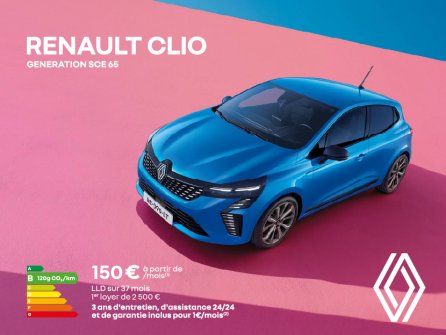 Renault Clio à partir de 150€/mois